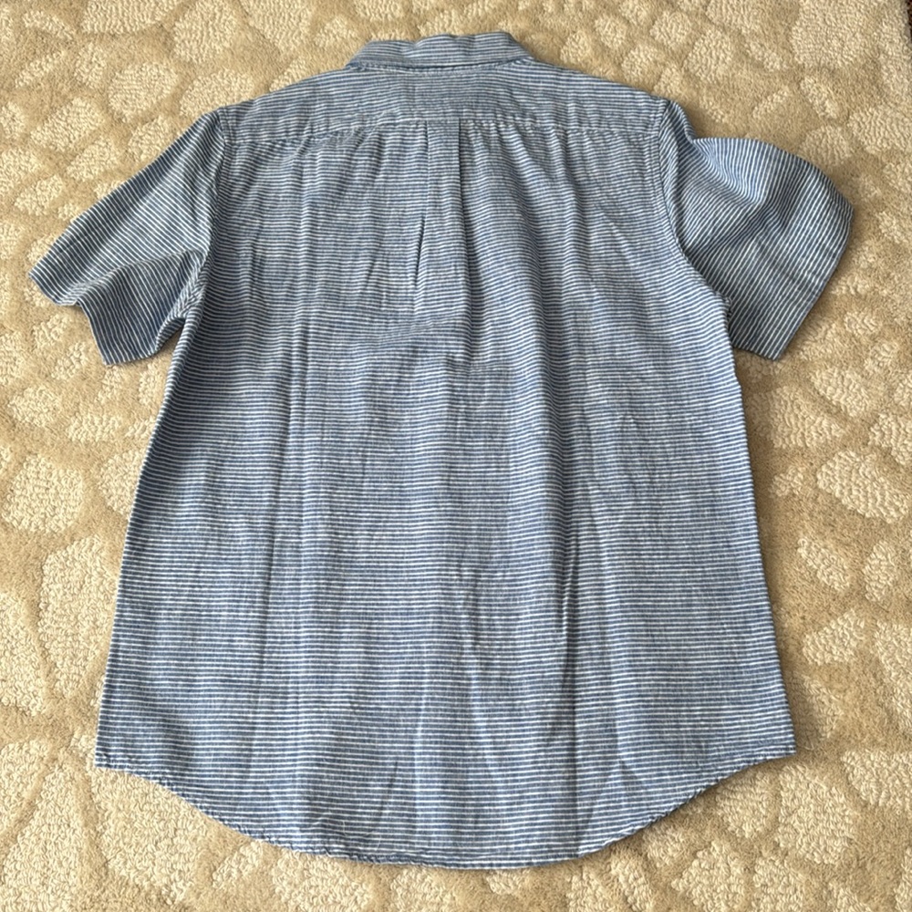 Vineyard Vines Slim Fit Linen Striped Whale Shirt NWT - Picture 5 of 6